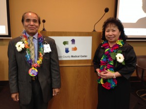 Longtime Guild Interpreters Khamtu Munsisoumang and Yia Vang were honored Jan. 16 by their HCMC co-workers.